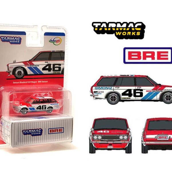 Tarmac Works 1:64 Datsun Bluebird 510 Wagon BRE #46 Limited Edition – Indonesia Exclusive