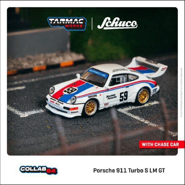 (Preorder) Tarmac Works 1:64 Schuco Porsche 911 Turbo S LM GT 12H Sebring 1993 #59