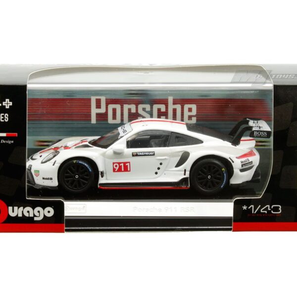 Bburago 1:43 Porsche 911 RSR (White) – Race
