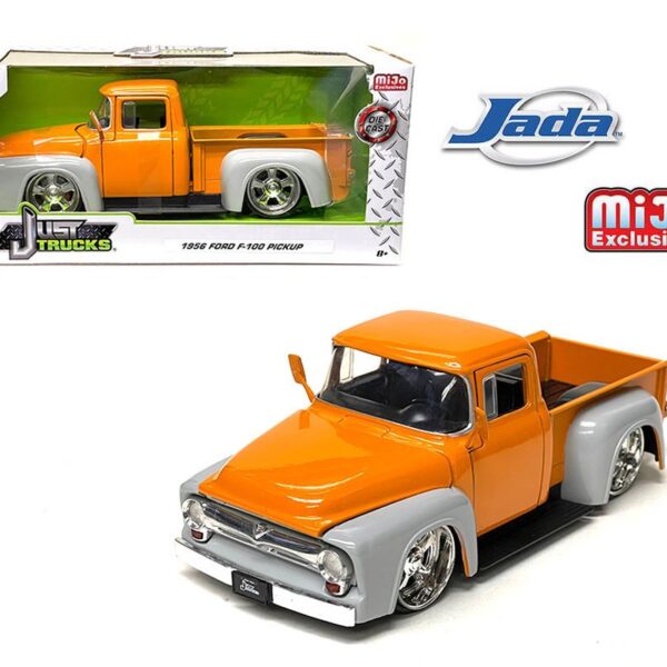 Jada 1:24 1956 Ford F-100 Custom (2-Tone Orange/Grey) – Just Trucks – MiJo Exclusives
