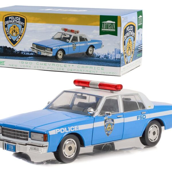 Greenlight 1:18 1990 Chevrolet Caprice – New York City Police Dept (NYPD) – Artisan Collection