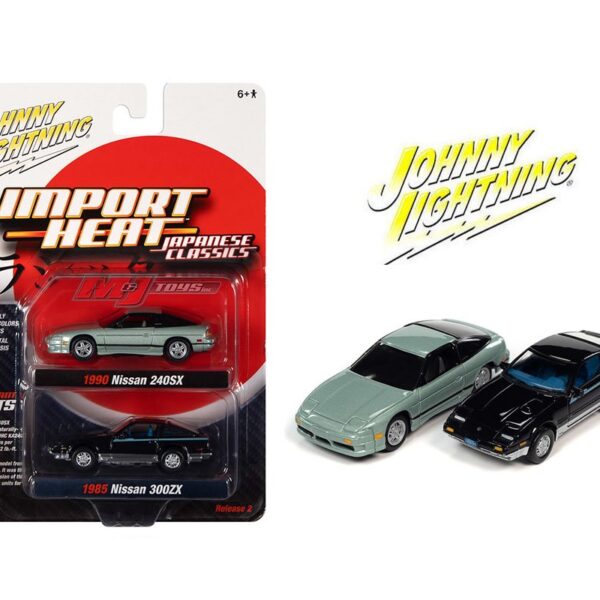 Johnny Lightning 1:64 2 Pack 1990 Nissan 240SX & 1985 Nissan 300ZX Release B – Import Heat Japanese Classic