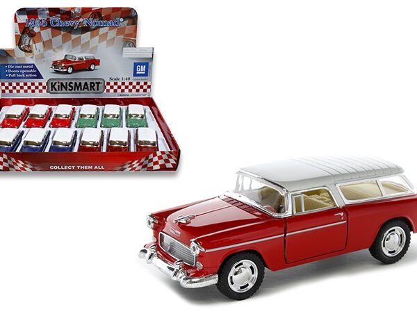 Kinsmart 1:40 1955 Chevrolet Nomad 4.8″ – Display Tray Set of 12