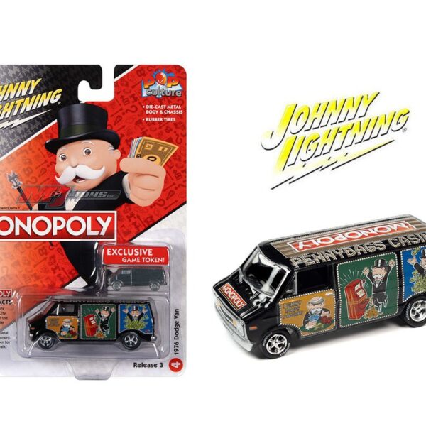 Johnny Lightning 1:64 Pop Culture 2022 Release 3 – Monopoly 1976 Dodge Van