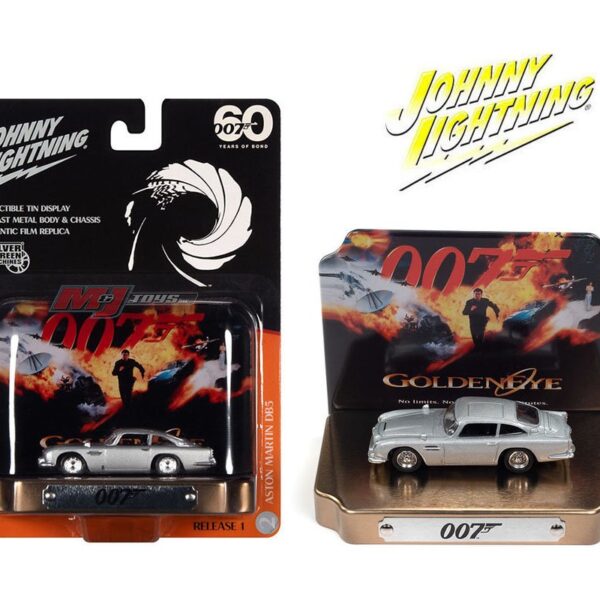 Johnny Lightning 1:64 Diorama 3D James Bond 007 Golden Eye 1965 Aston Martin DB5 Solid Case