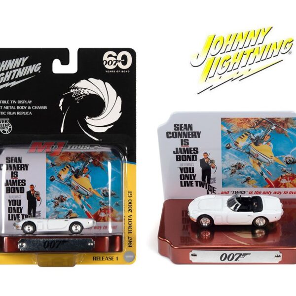 Johnny Lightning 1:64 Diorama 3D James Bond 007 You Only Live Twice 1967 Toyota 2000 GT