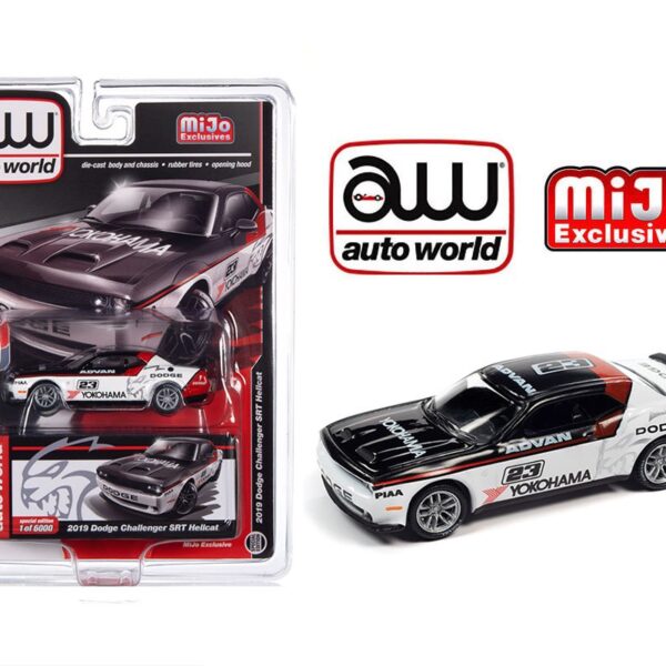 Auto World 1:64 2019 Dodge Challenger SRT Hellcat (White) Advan Yokohama – MiJo Exclusives