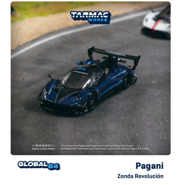 Tarmac Works 1:64 Global64 Pagani Zonda RevoluciÃ³n Blue Metallic