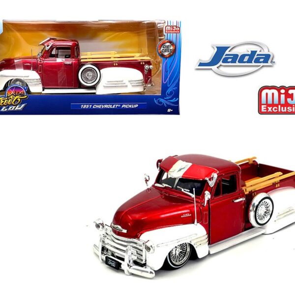 Jada 1:24 1951 Chevrolet Pickup Lowrider Two-Tone (Red/White) – Street Low – MiJo Exclusives
