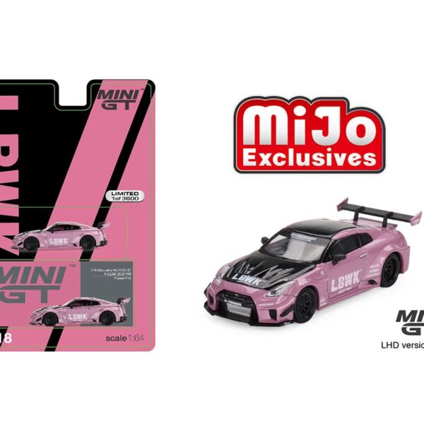 Mini GT 1:64 GT Nissan 35GT-RR Ver.2 (Passion Pink) LB-Silhouette Works – MiJo Exclusives USA