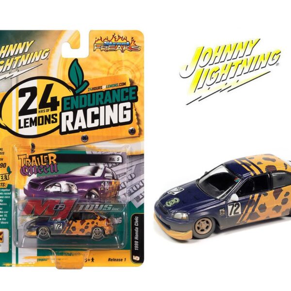 Johnny Lightning 1:64 Street Freaks 2022 Release 1A- 1998 Honda Civic 24Hr Lemons Endurance Racing Solid Pack