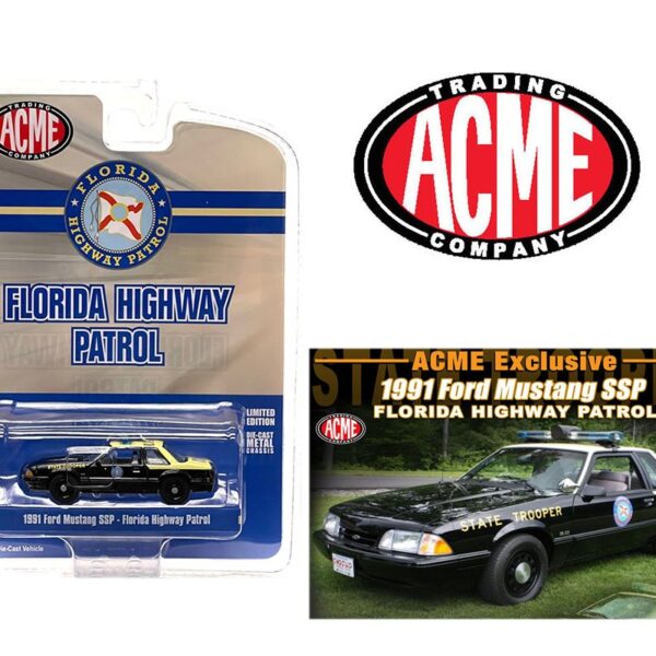 ACME 1:64 1991 Ford Mustang SSP Florida Highway Patrol Limited Edition – ACME Exclusive
