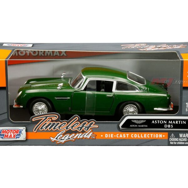 Motormax 1:24 Aston Martin DB5 (Green) – Timeless Legends