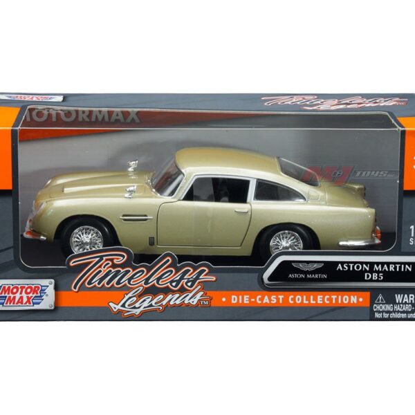 Motormax 1:24 Aston Martin DB5 (Beige Metallic) – Timeless Legends