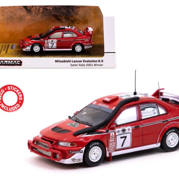 Tarmac Works 1:64 Mitsubishi Lancer Evolution 6.5 Safari Rally 2001 Winner #7