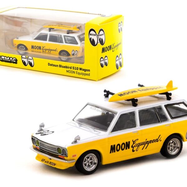 Tarmac Works 1:64 Datsun Bluebird 510 Wagon with Surfboard Moon Equipped – Global64