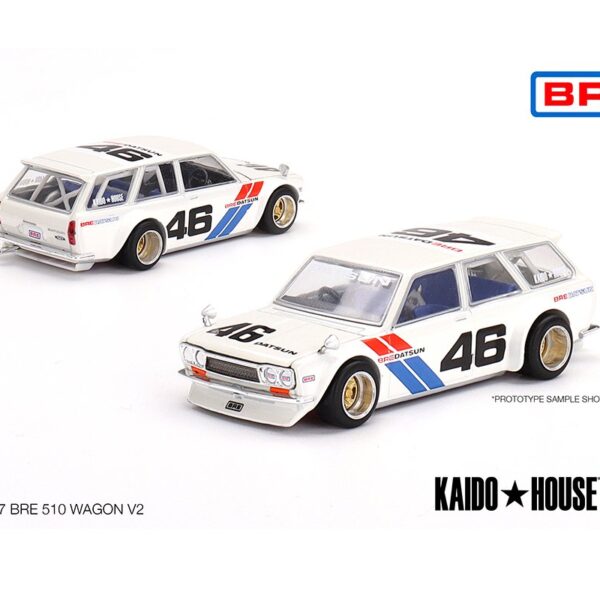 Kaido House x Mini GT 1:64 Datsun 510 Wagon BRE Version 2 (White) Limited Edition