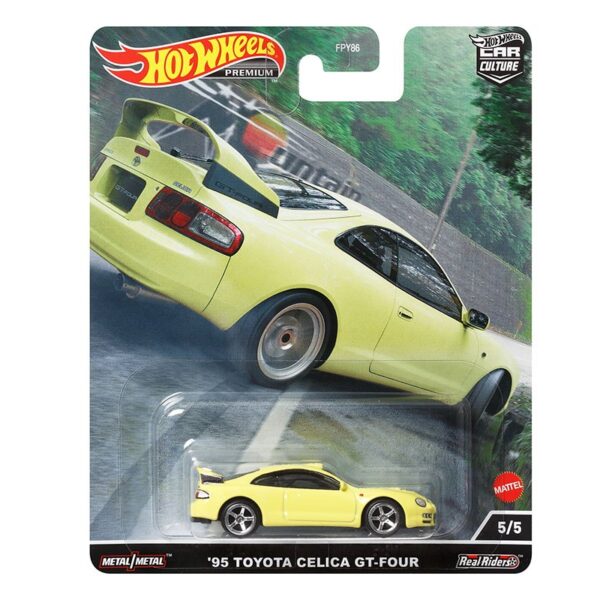 Hot Wheels 1:64 Car Culture Mountain Drifters – 1995 Toyota Celica GT- Four Solid Case