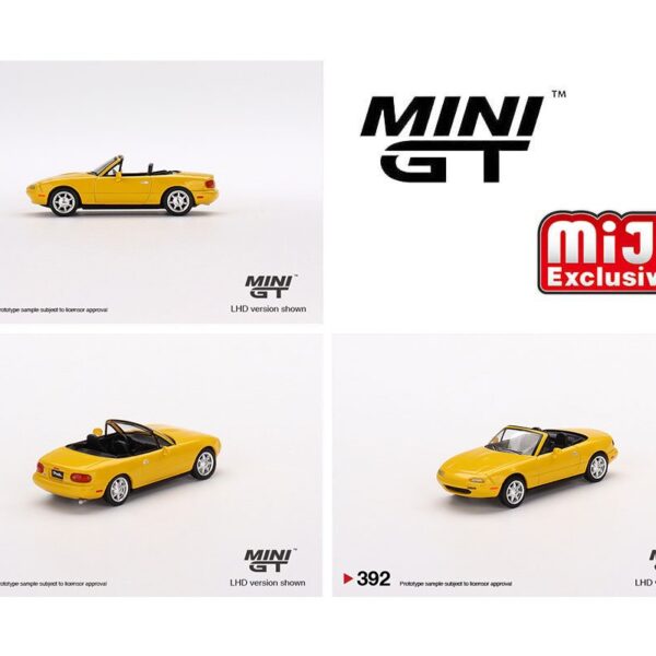 Mini GT 1:64 Mazda Miata MX-5 (NA) (Sunburst Yellow) – MiJo Exclusives