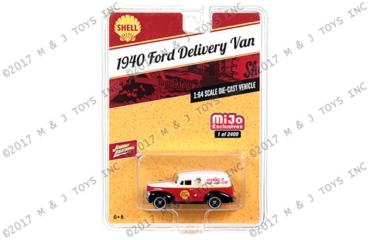 Johnny Lightning 1:64 1940 Ford Panel Delivery Van – Shell – MiJo Exclusives