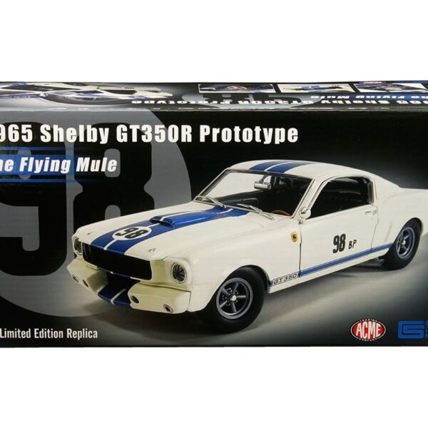 ACME 1:18 1965 Shelby GT350R Prototype The Flying Mule (White with blue stripes) 1 of 1450