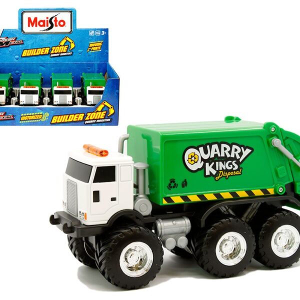 MT D/T FM Builder Zone Monster Garbage Truck GRN
