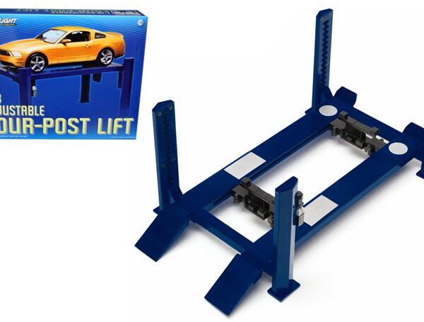Greenlight 1:18 Adjustable Four-Post Lift (Blue)