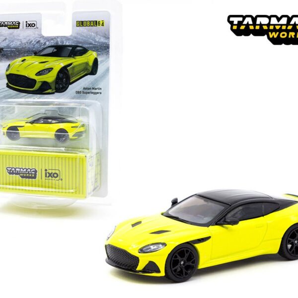 Tarmac Works 1:64 Aston Martin DBS Superleggera (Yellow Metallic) – Global64 – ixo Models Collab
