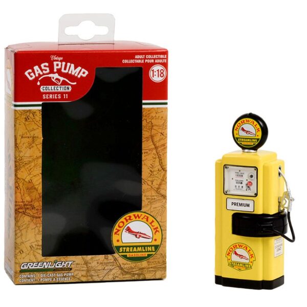 Greenlight 1:18 Vintage Gas Pump Series 11 – 1948 Wayne 100-A Gas Pump Norwalk Gasoline