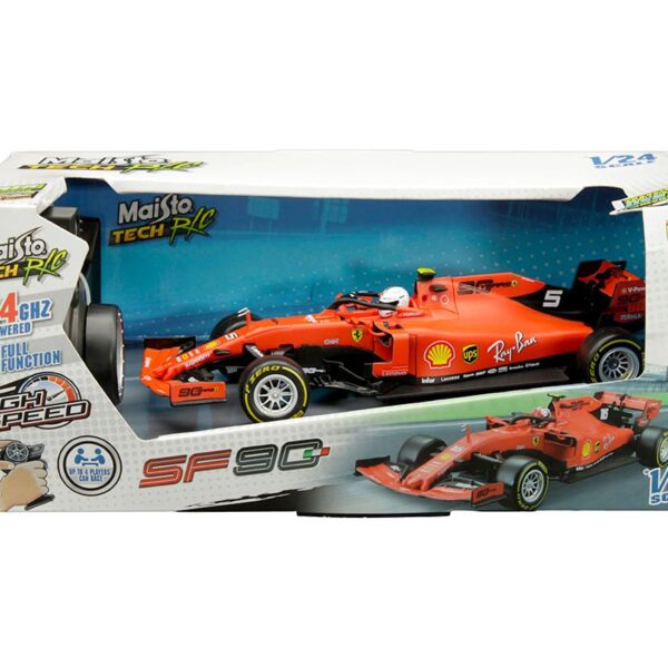 Maisto Tech R/C 1:24 Ferrari SF90 #5 Sebastian Vettel – Matte Red – Ready To Run