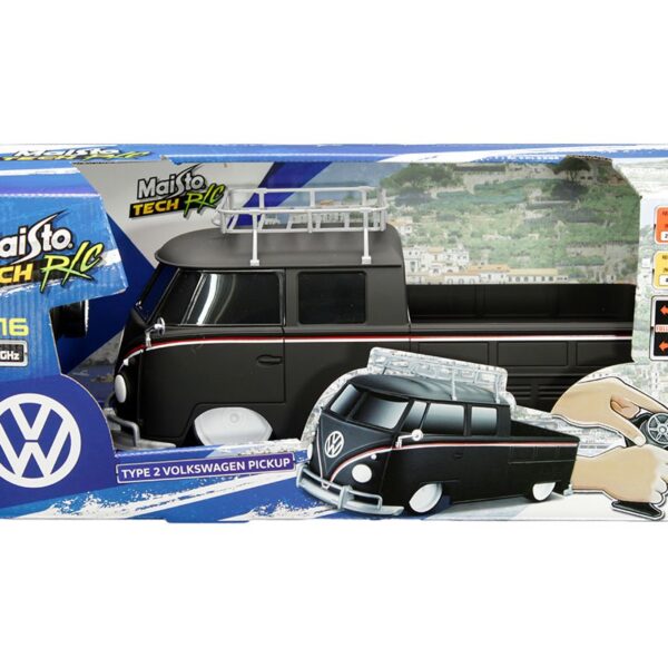 Maisto Tech R/C 1:16 Volkswagen Pickup Type 2 with Roof Rack – Matte Black