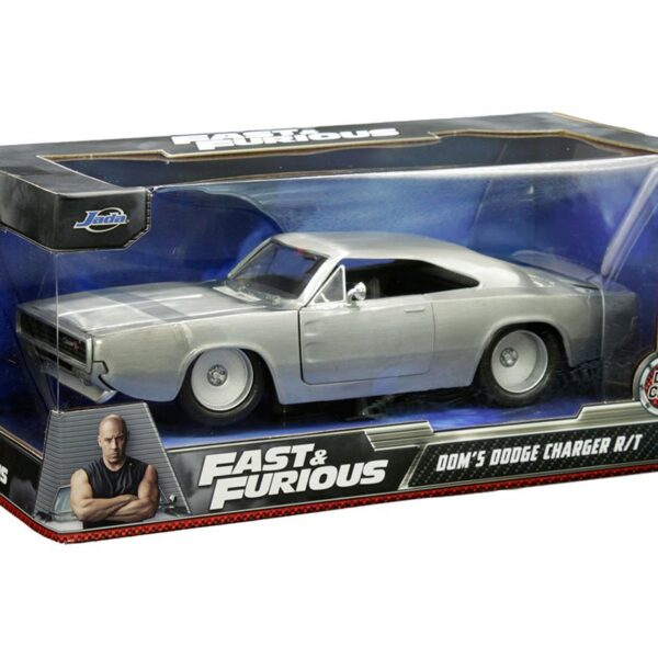 Jada 1:24 Dom’s Dodge Charger R/T (Raw Metal) – Fast & Furious