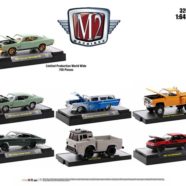 M2 Machines 1:64 Auto Thentics Release 72 Assortment 6 Styles