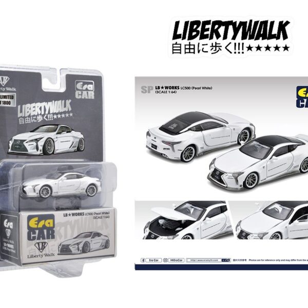 ERA Car 1:64 Lexus LC500 Pearl White Limited 1800 Pcs – LB Works – Mijo Exclusive