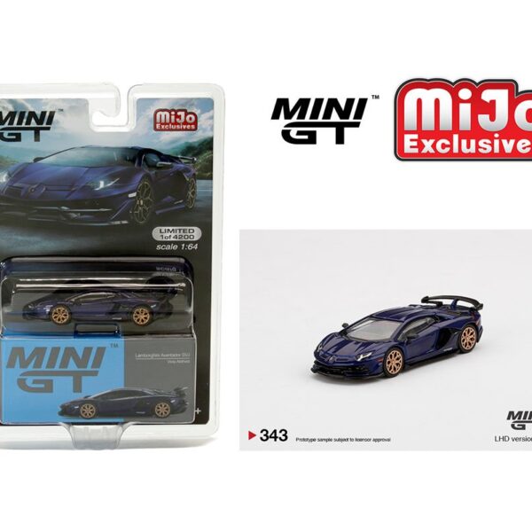 Mini GT 1:64 Lamborghini Aventador SVJ – Viola Aletheia – MiJo Exclusives – Limited to 4200 pieces