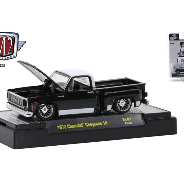 M2 Machines 1:64 Riverside Show Exclusives 1973 Chevrolet Cheyenne 10  “A ” Black Limited 6,000 Pieces