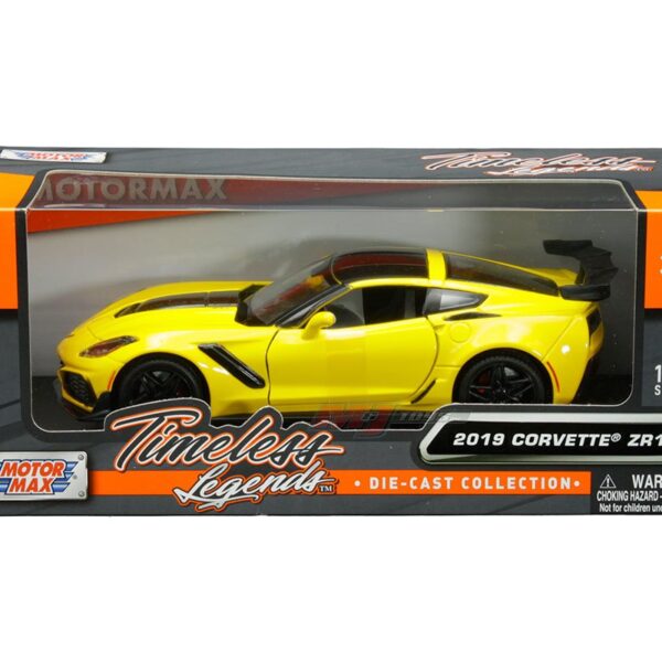 Motormax 1:24 2019 Chevrolet Corvette ZR1 (Yellow) – Timeless Legends