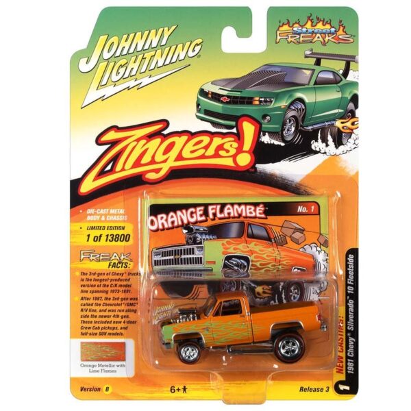 Johnny Lightning 1:64 Chevrolet 1981 Silverado 10 Step Side (Zinger) OR
