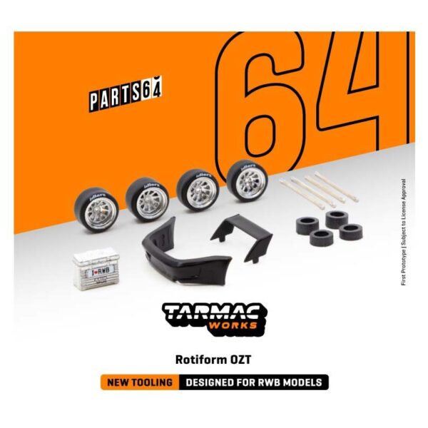 Tarmac Works 1:64 Parts64 Rotiform OZT Wheels and Parts Design for RWB Models