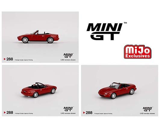 Mini GT 1:64 Mijo Exclusives Mazda Miata MX-5 (NA) Classic Red