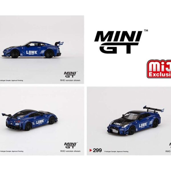 Mini GT 1:64 MiJo Exclusives LB Silhouette Works GT Nissan 35GT-RR Ver 2 LBWK Blue