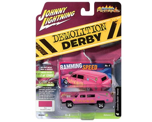 Johnny Lightning 1:64 Custom Haulin Hearse (Demolition Derby) PK