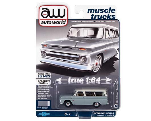 AW 1:64 Chevy 1966 Suburban Gray