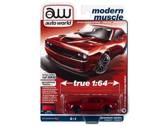 AW 1:64 Dodge 2018 Challenger Hellcat Redline Tricoat Poly RD