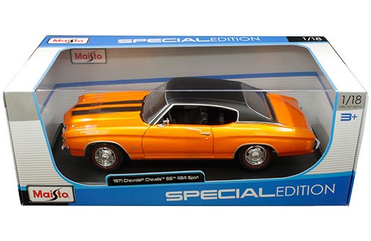 Maisto 1:18 1971 Chevrolet Chevelle SS 454 Sport (Orange) – Special Edition