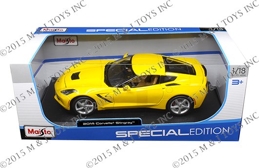 Maisto 1:18 2014 Chevrolet Corvette C7 Stingray (Yellow) – Special Edition