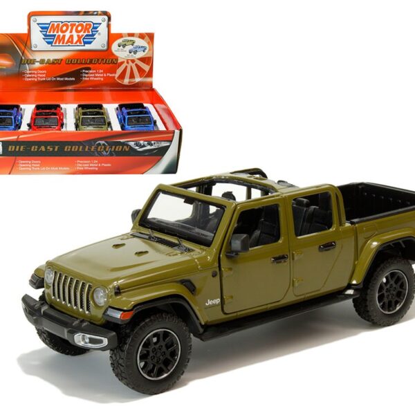 Motormax 1:24 2021 Jeep Gladiator (Open Top) (2 Blue, Red, Green)