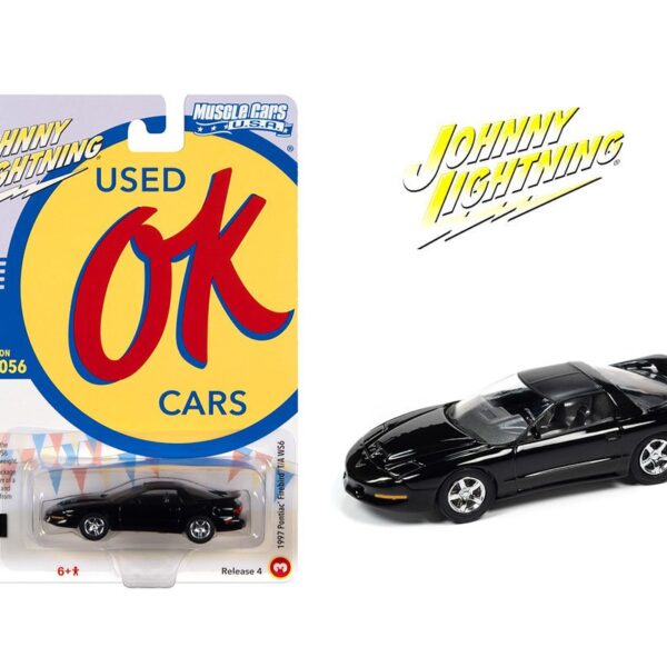 Johnny Lightning 1:64 Muscle Cars USA 1977 Pontiac Firebird T/A WS6 Black Solid Pack