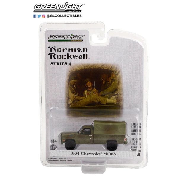 Greenlight 1:64 Norman Rockwell Series 4 – 1984 Chevrolet M1008 with Cargo Cover