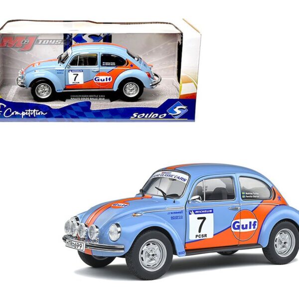 Solido 1:18 2019 Volkswagen Beetle Gulf Colds Balls Rally #7 2019 M. Fahlke / P. Sterner